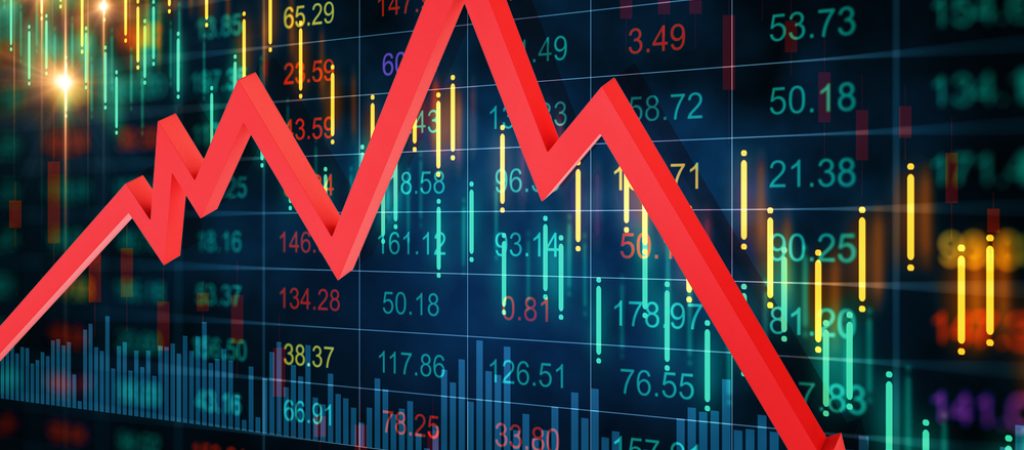 Creative,Crash,Recession,Chart,With,Falling,Red,Arrow.,Business,And