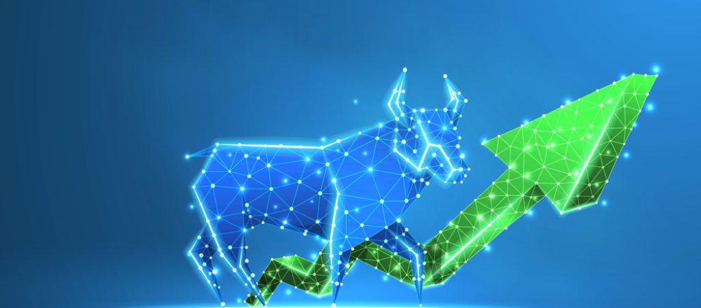 Bull,Market,Trend,,Green,Growth,Arrow.,Stock,Exchange,And,Concept