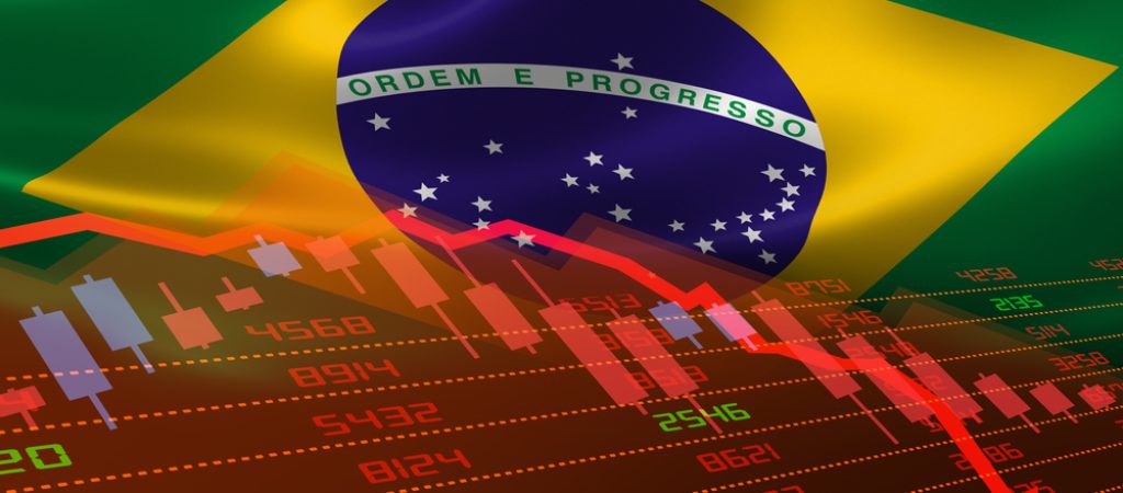 3d,Rendering,Of,Brazil,Economic,Downturn,With,Stock,Exchange,Market
