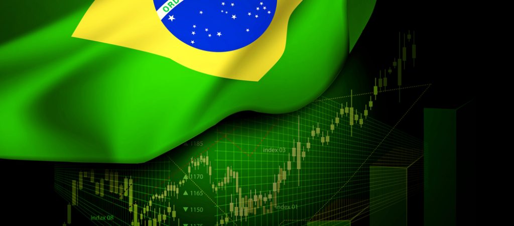 Market,Financial,Data,With,Flag,Of,Brazil,,As,An,Indicator