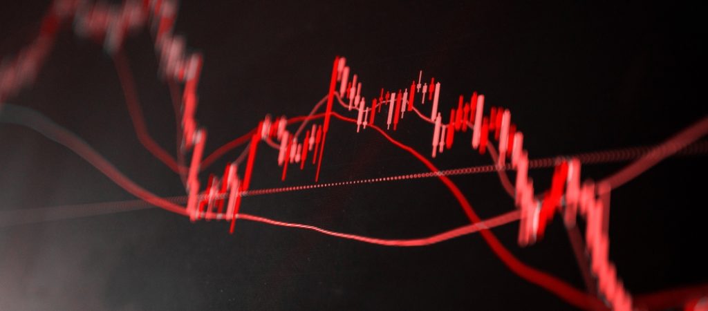 The,Red,Crashing,Market,Volatility,Of,Crypto,Trading,With,Technical