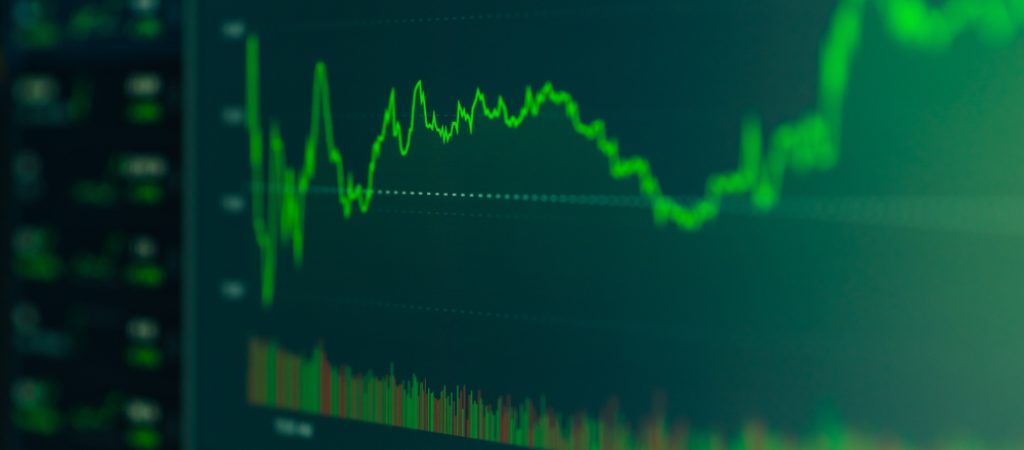 Stock,Market,Upwards,Chart,On,The,Screen.,Selective,Focus.low,Angle.