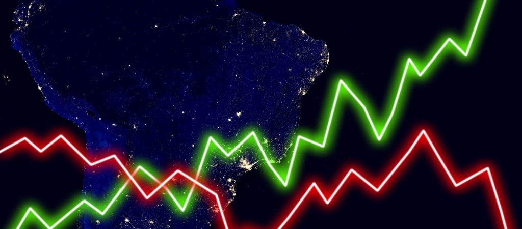 Brazil,Map,Stock,Market,Chart,Business,Background.,Elements,Of,This