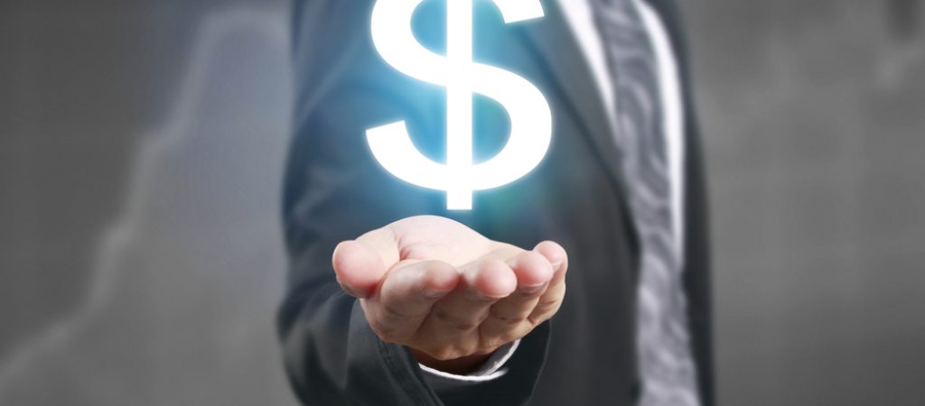 Businessman,With,Financial,Symbols,Coming,From,Hand