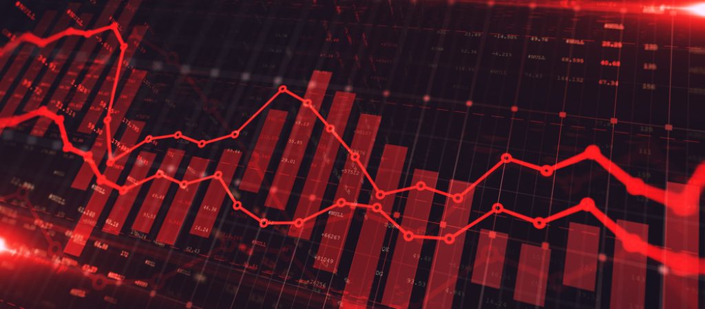 Stock,Market,Trading,Graph,In,Red,Color,As,Economy,3d