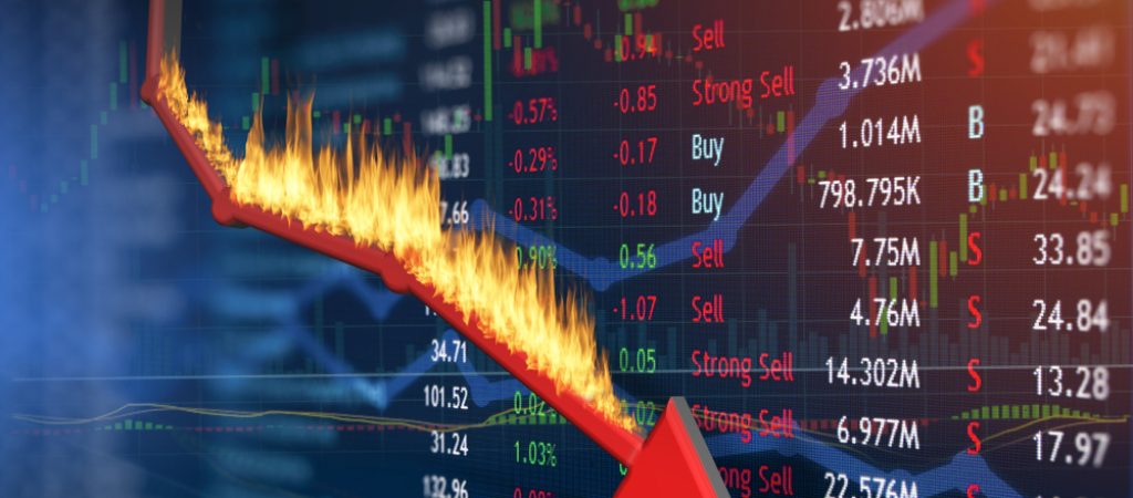 Investment,Loss,And,Price,Falling,In,The,Red.,Plummeting,Values.